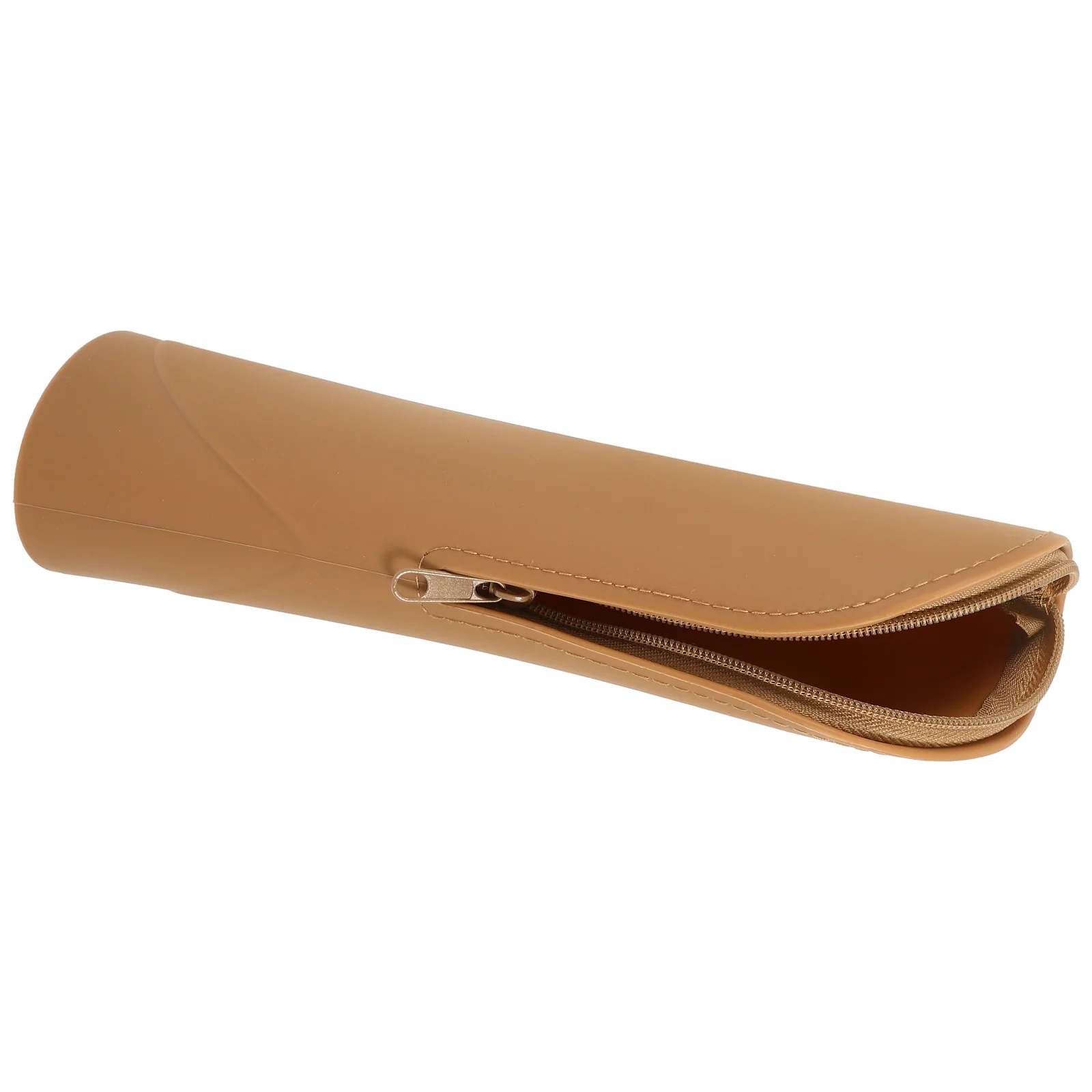 

1PC Makeup Brush Storage Box Brown Silicone Travel Pouch Compact Portable Brush Holder Bag For Brushes Lipsticks