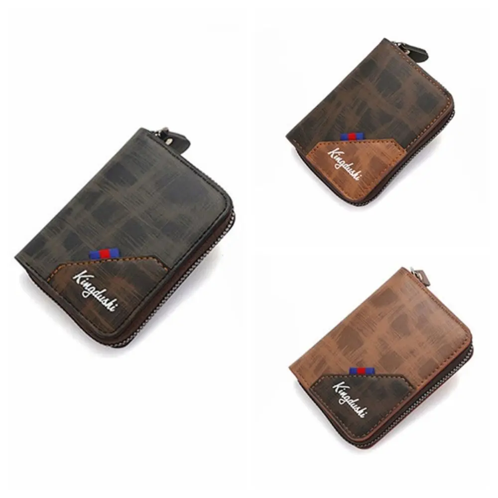 بو الجلود قصيرة سستة المحفظة 11 بطاقات سليم حامل صغير متجمد محفظة حامل مقاوم للماء المرقعة الرجال محفظة نسائية للعملات المعدنية الهدايا