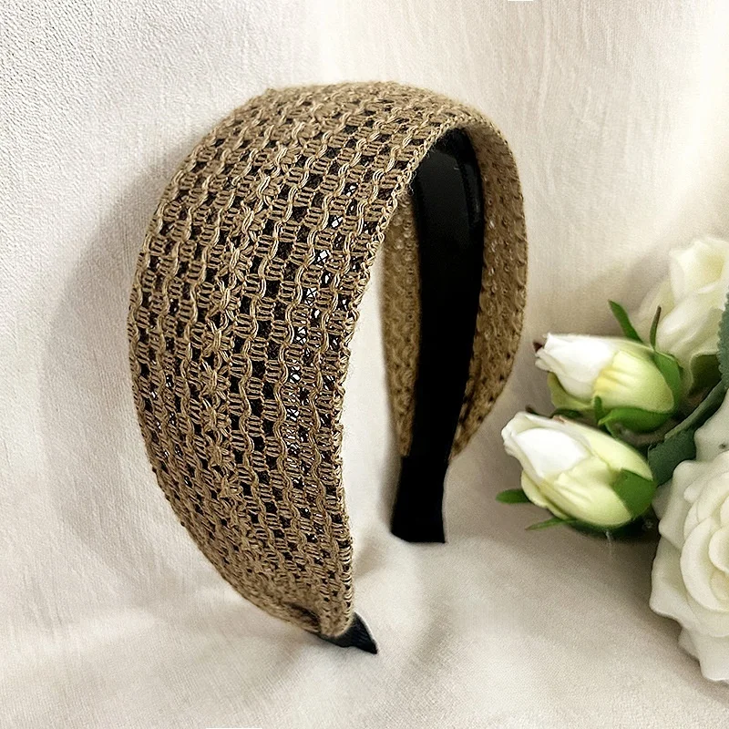 8cm Wide Striped Headband for Women