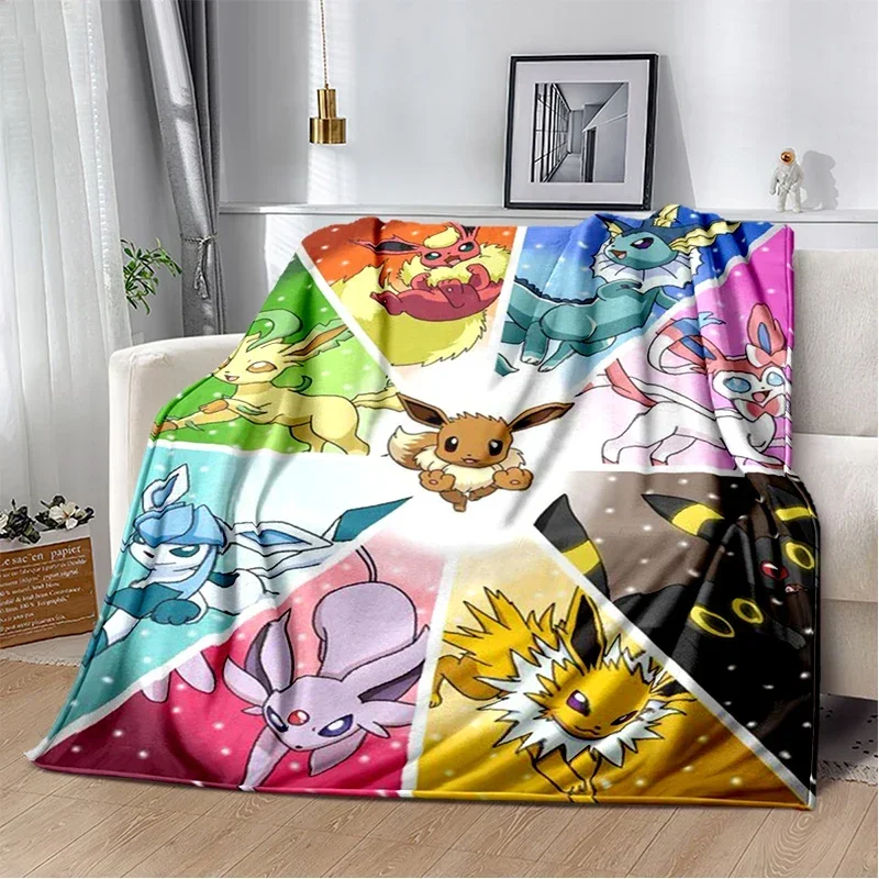 Pokémon Pikachu Cartoon Anime Koc dla dzieci Super miękki do podróży Kanapa Sofa Łóżko piknikowe Śliczny koc flanelowy Prezent urodzinowy