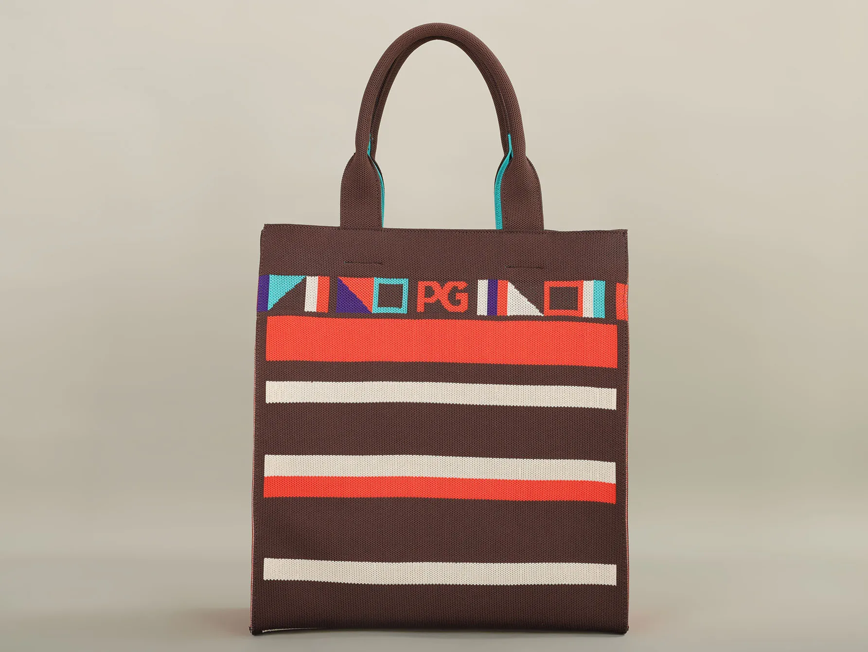 PG PATSY GARIS Unique style design shopping colorful striped handbag fashion shoulder bag