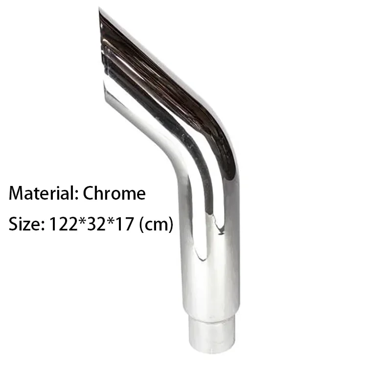 Hot Sale 6 inch-5 inch Bull Horn Chrome Exhaust Stack Pipe, 48" Length for Heavy-duty Truck