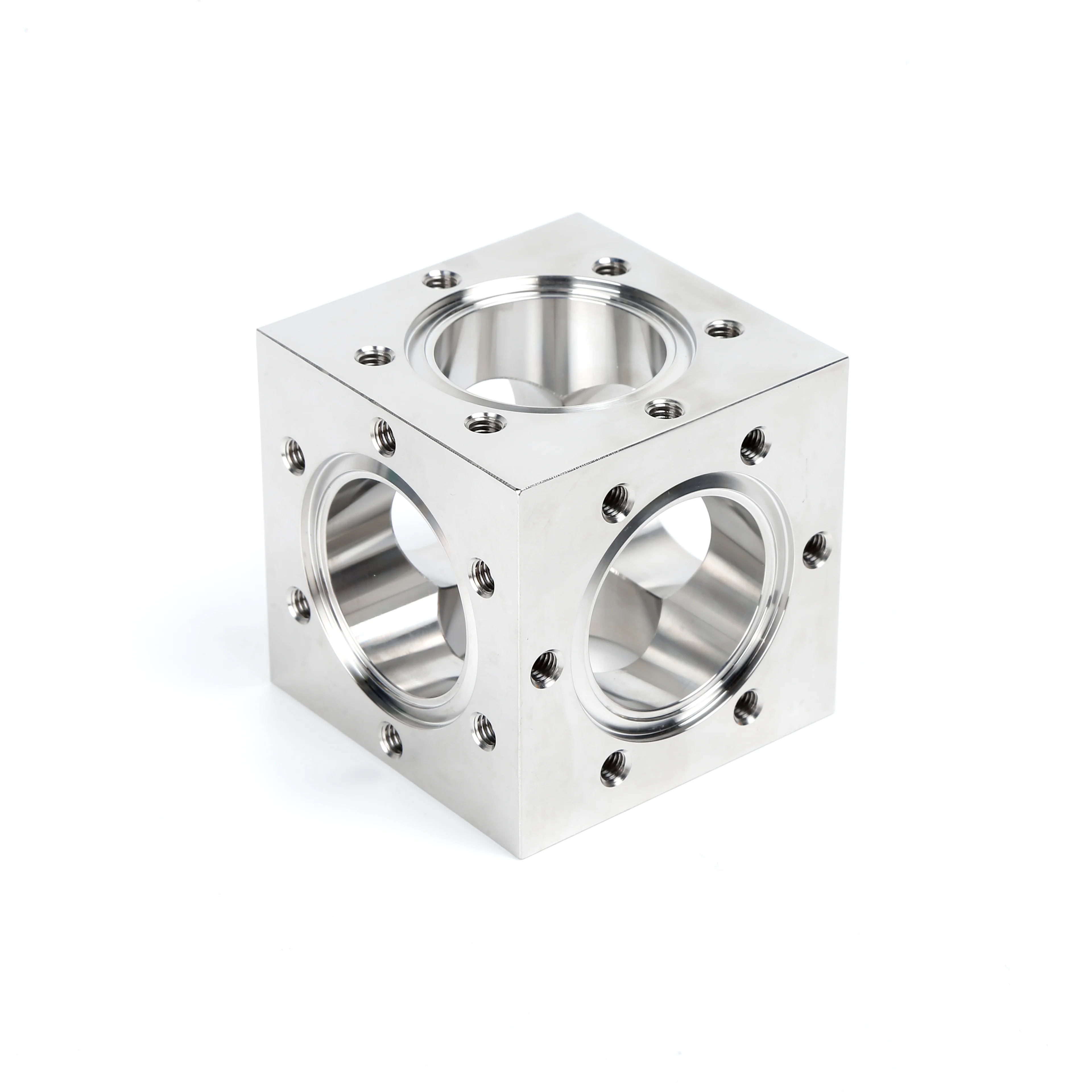 

UHV SS304 CF35/CF50/CF63 Cube Chambers Stainless Steel CF 6-Way Cube In stock CF vacuum Cubes 6-way Vacuum Chambers