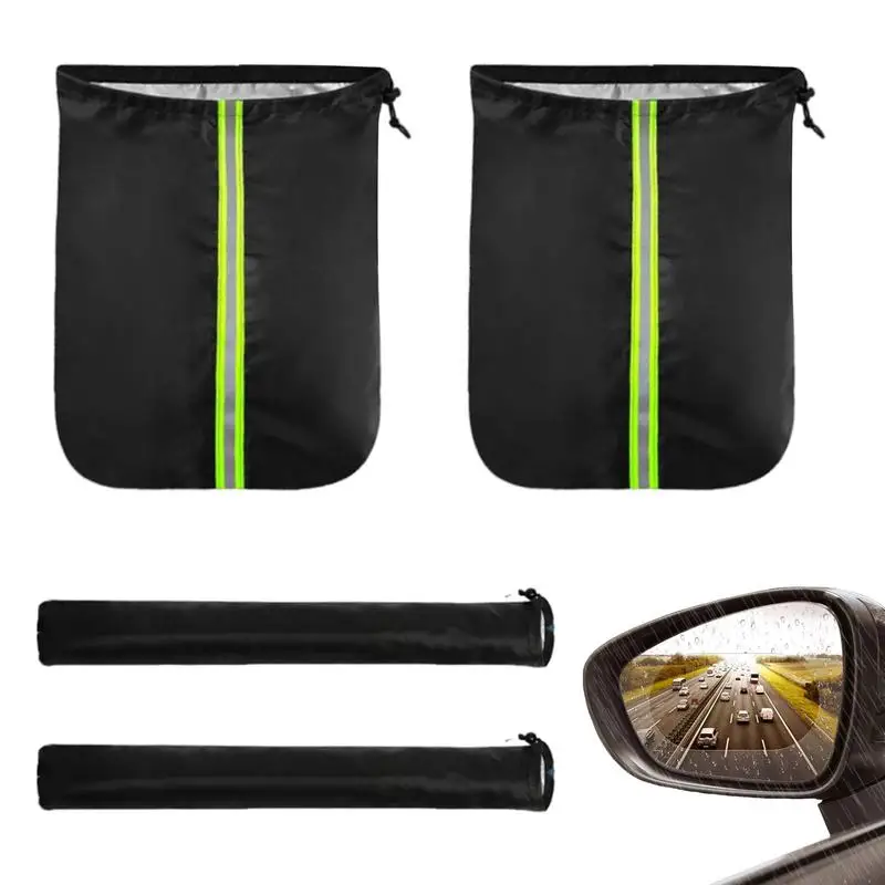 Capa de pára-brisas, capas de vidro laterais, capas de limpador, conjunto completo, protetor de chuva de poeira de água para caminhões, carros, SUVs, 4pcs