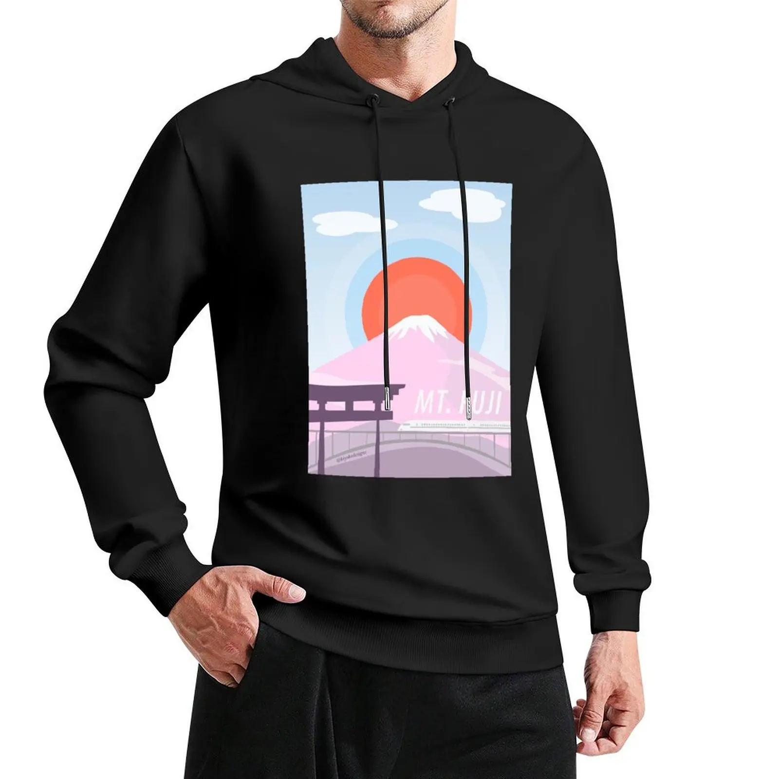 Mt. Fuji Pullover Hoodie graphic t shirts men autumn jacket men hoodie oversize