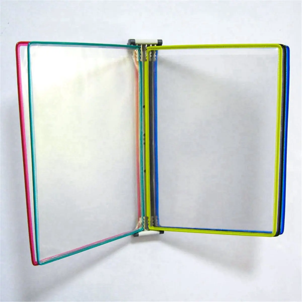【New User-Coupon!】Wall Display Board System,5 Pocket Display Panels,Multicoloured Document Holder for Exhibition ,Offices