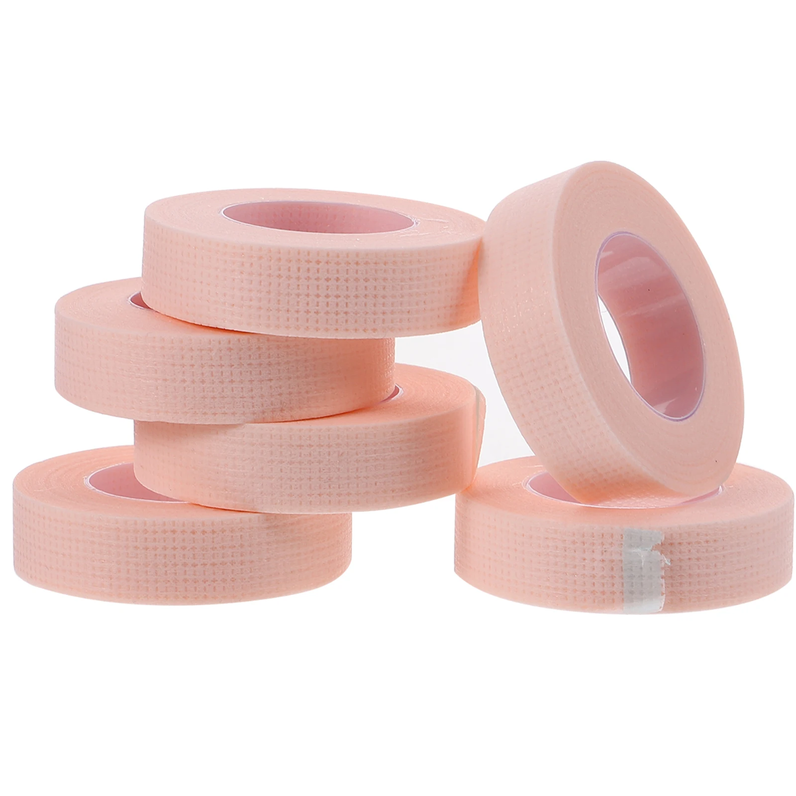 

6 Rolls Pink Fabric Tape for Eyelash Extension Breathable Non Irritating Adhesive for Grafting Isolation Patches Professional
