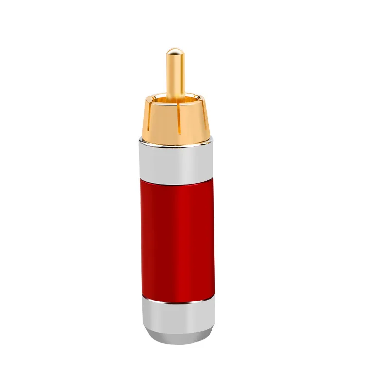 Xangsane/Elephant God, Pure Copper Gold Plated RCA Lotus Head HiFi Audio Mixer Audio Terminal Plug