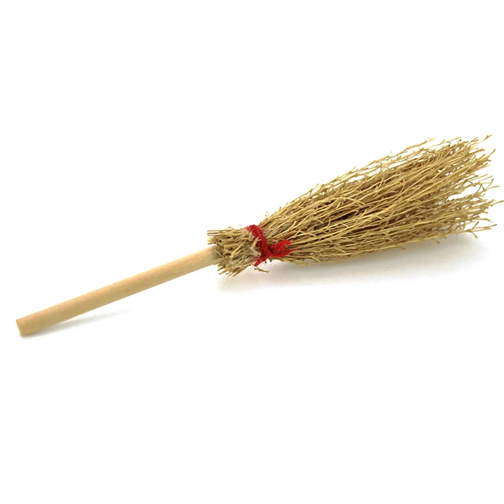 1/12 Dollhouse Miniature Accessories Mini Wooden Broom Model for Doll House Decoration ob11
