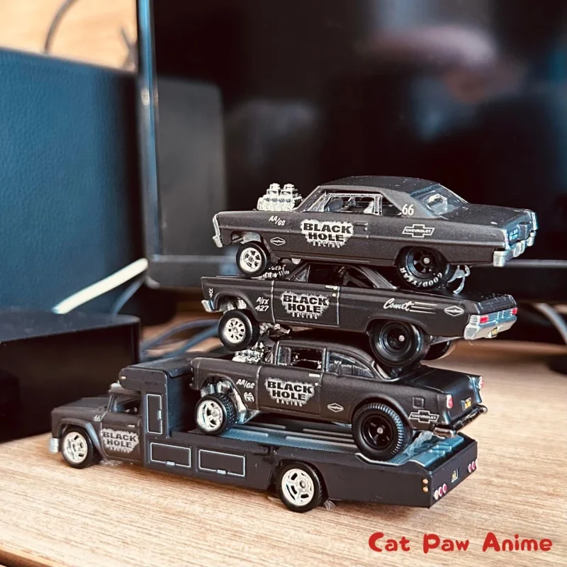 In stock -Hot Wheels Car Culture BLACK HOLE Garage Transport Vehicle Black Hole Mercury Chevrolet GMH39-C