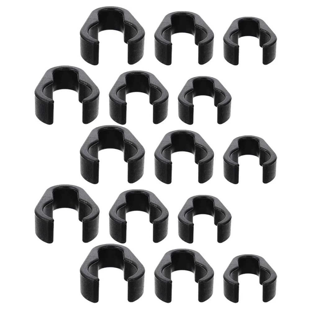 

15 Pcs Microphone Cable Clip Pack Plastic Clamp Cord Clips Storage Organizer Holder