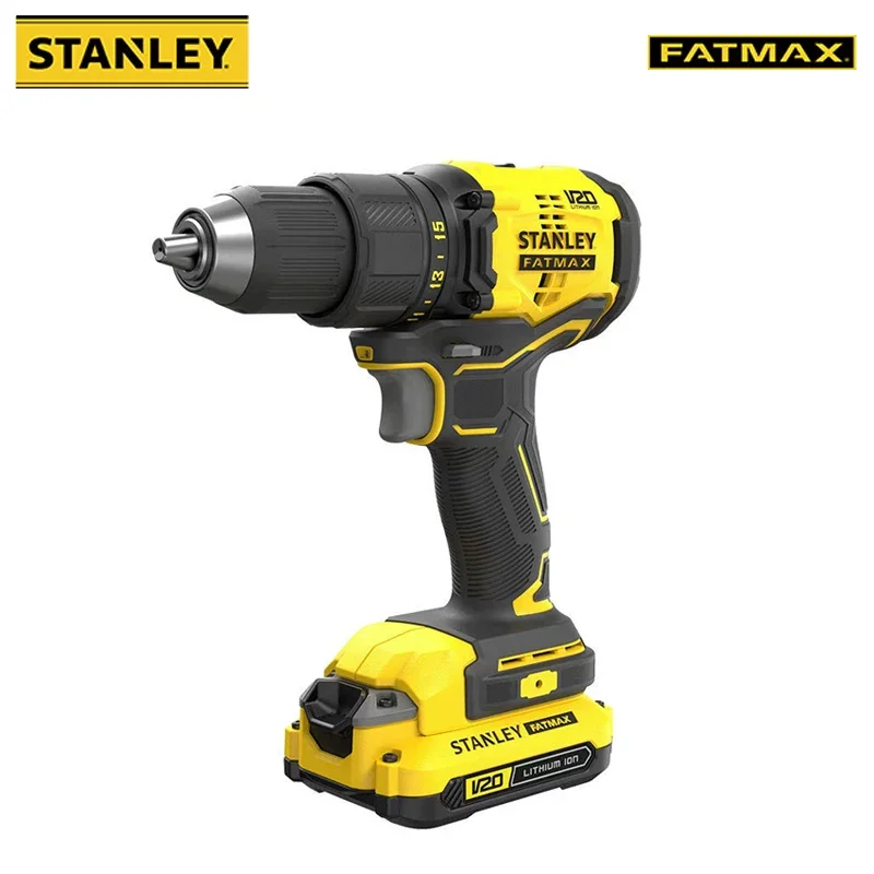 Stanley Cordless Drill Brushless Motor Rubber Hand SBD710 Max Torque 60Nm High Speed 1900rpm PowerShare 20v Battery Platform