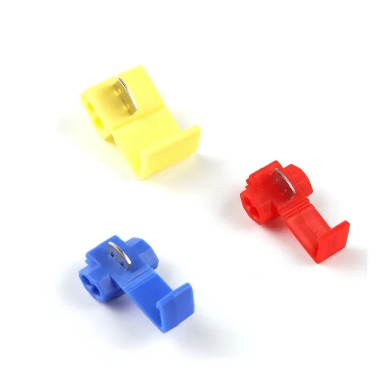 10pcs/30pcs T-Tap Connector Quick Electrical Cable Connector Snap Splice Lock  Waterproof Crimp Wire Terminal blue yellow red