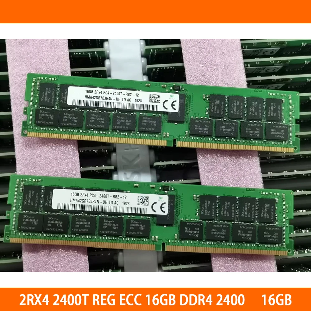 1PCS 2RX4 2400T REG ECC 16GB DDR4 2400 16GB 16G RAM For SK Hynix Memory High Quality Fast Ship