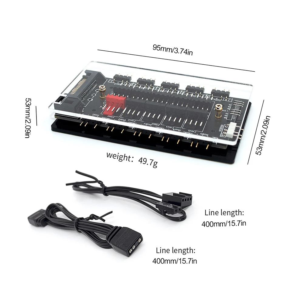 4Pin PWM & 5V 3Pin ARGB ARGB i HUB PWM SATA Power 10/16 Hub wentylator obudowy piasta wiele sposobów Splitter do komputera stacjonarnego