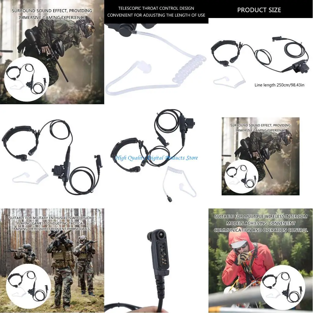 

Гибкий микрофон U2JE с объемным звуком U94 PTT 7.1 для интенсивных игр и тактических операций, улучшающий общение