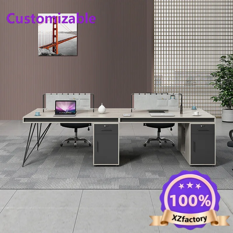 

Factory Direct 2026 Top RatedCombinación de escritorio y silla de oficina, estilo industrial, escritorio para personal, asiento