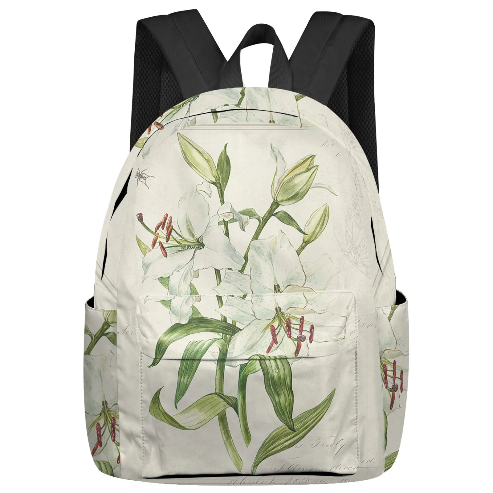 Vintage Country Plants Lilies Feminina Backpacks Teenagers Student School Bags Laptop Backpack Men Women Female Travel Mochila