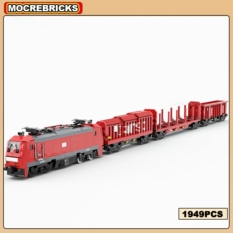 MOC City Model Cargo Express Train Mini klocki DIY części zmontowane technologia cegły kreatywny wyświetlacz zabawka dla dzieci prezent