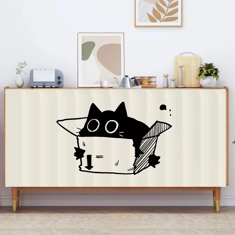 Cream Style Fun Line Wind Cabinet Curtain Covers Miscellaneous Items, Kitchen Cabinets, Dust Curtains Shoe Racks Ugly Curtains