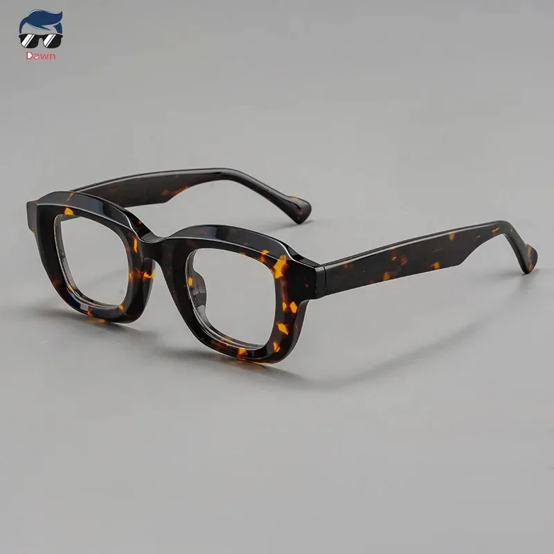 レトロなフルフレームのアセテート眼鏡フレーム、小さいサイズ、ユニセックス、軽量で快適、老眼レンズを装着可能