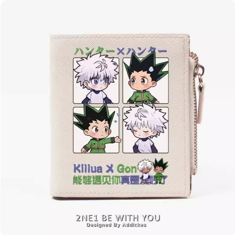 

Hunter×Hunter GON·FREECSS Killua Zoldyck Fashion Wallet PU Purse Card Coin Zipper Money Bag Cosplay Gift B838