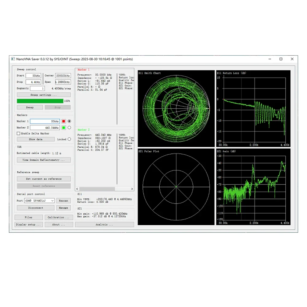 SV6301A Vector Network Analyzer 1MHz-6.3GHz 7 Inch Large Screen NanoVNA