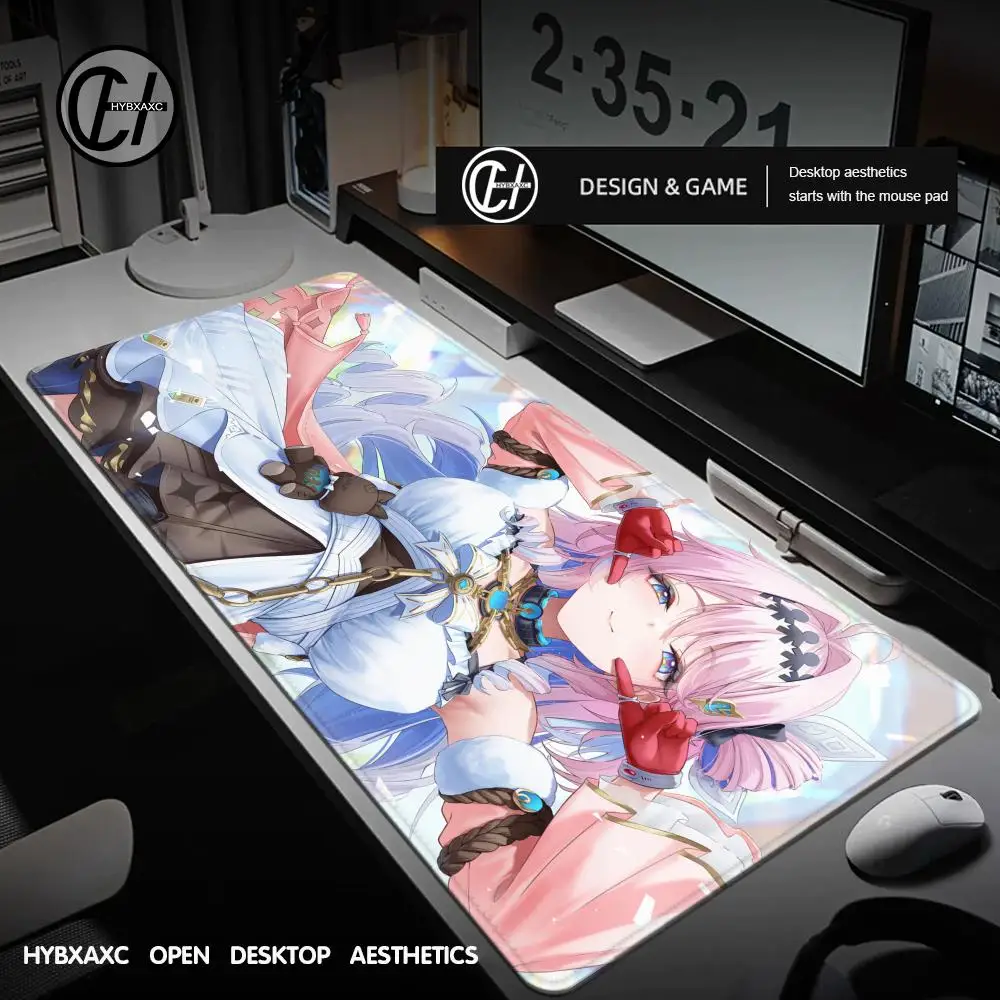XXL Wuthering Waves Mousepad HYBXAXC Rubber HD print Kawaii Anime Girl Denia rapid response Computer Keyboard Mouse Pad Desk Mat