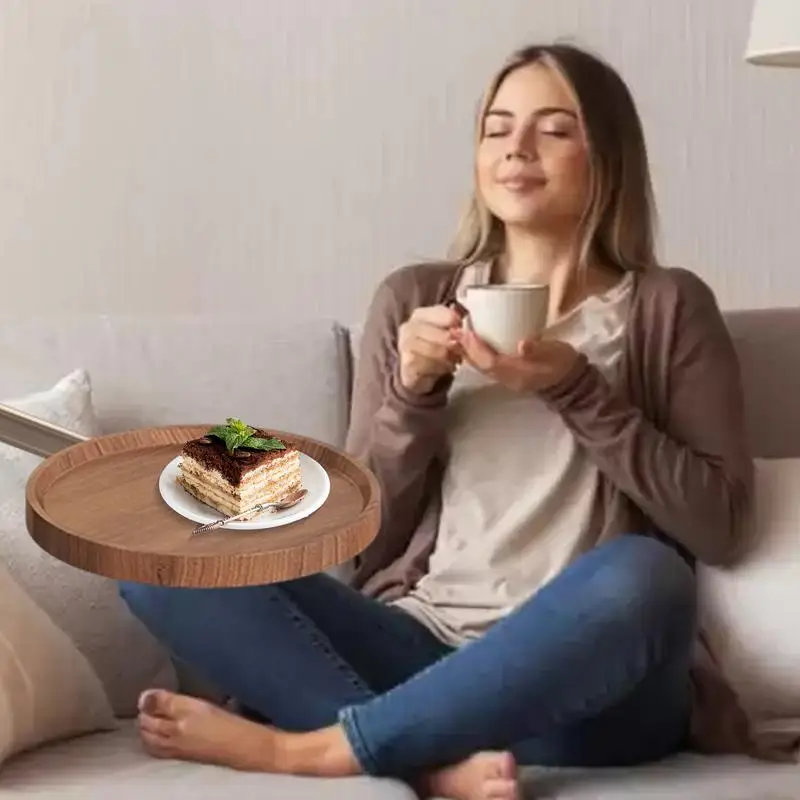 Wall Mounted Side round Table Round Living Room Desk 180 Rotation Foldable Coffee Table Small Wall Desk Wall Hanging Card Table