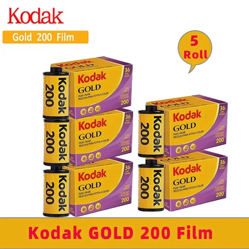 فيلم Kodak GOLD 200 35 مم 36 تعرض لكل لفة لكاميرات H35/M35، فيلم فوري سلبي ملون مشبع (تاريخ انتهاء الصلاحية: 2025)