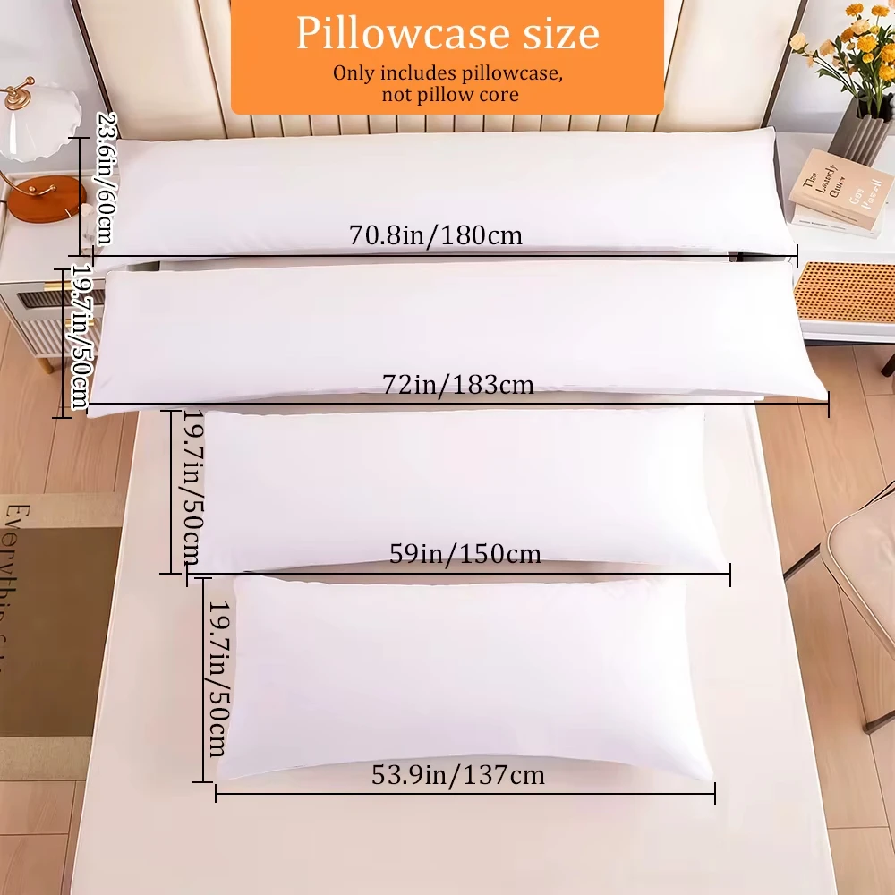 Custom Photo Long Body Pillow Case 1PC 2D DIY Personalized Picture Print Cushion Cover Home Bedding, No Pillow Inner