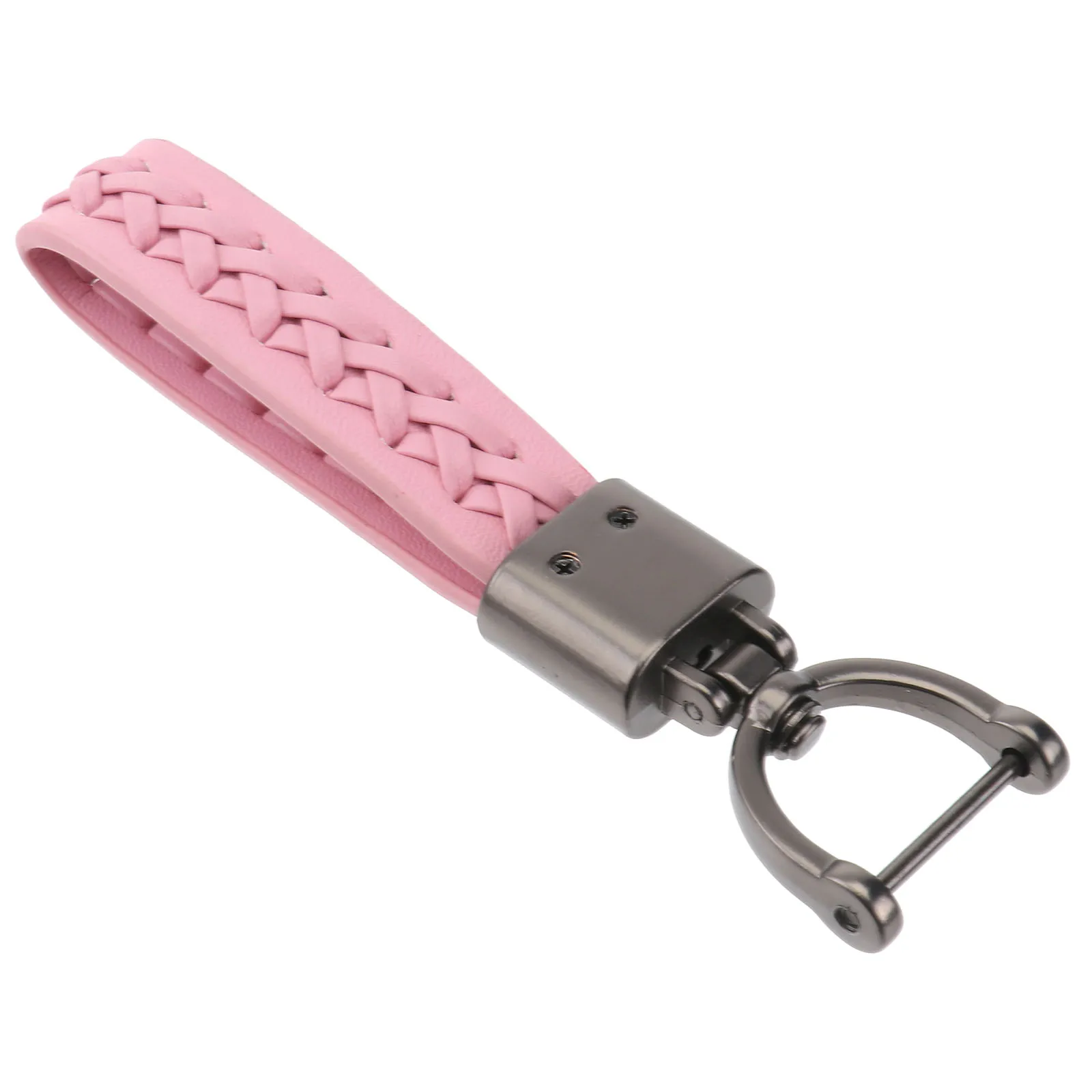 

Horseshoe Braided Lanyard Key Ring Car Keys Pocket Purse Double Holder Safe Durable Accessories Rope Chain