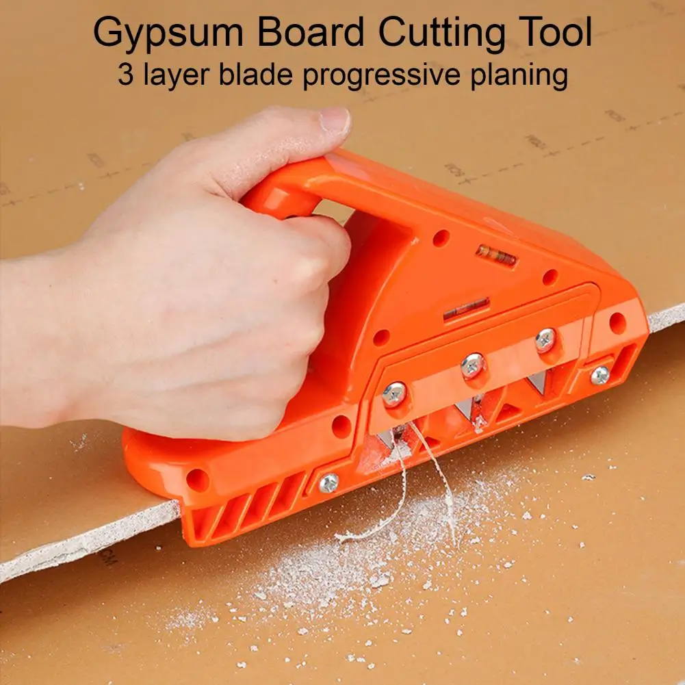 Gypsum Board Cutting Tool Ergonomic Handle Drywall Chamfer Plasterboard Fast Cutter Hand Planer with Sharp Blades 45/60 for Wide