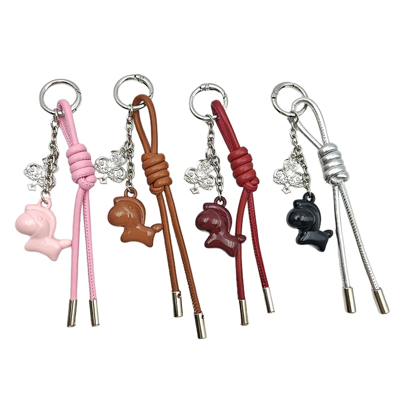 ใหม่เนื้อเรียบง่าย Deerskin เชือกทอกระเป๋าจี้พวงกุญแจจี้กระเป๋า Charms กระเป๋าตกแต่ง