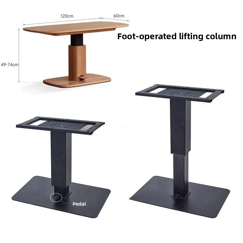 For Foot Operated Tatami Lift Coffee Table Riser Multi Functional Manual Pneumatic Iron Frame Lifting Mechanism for Living
