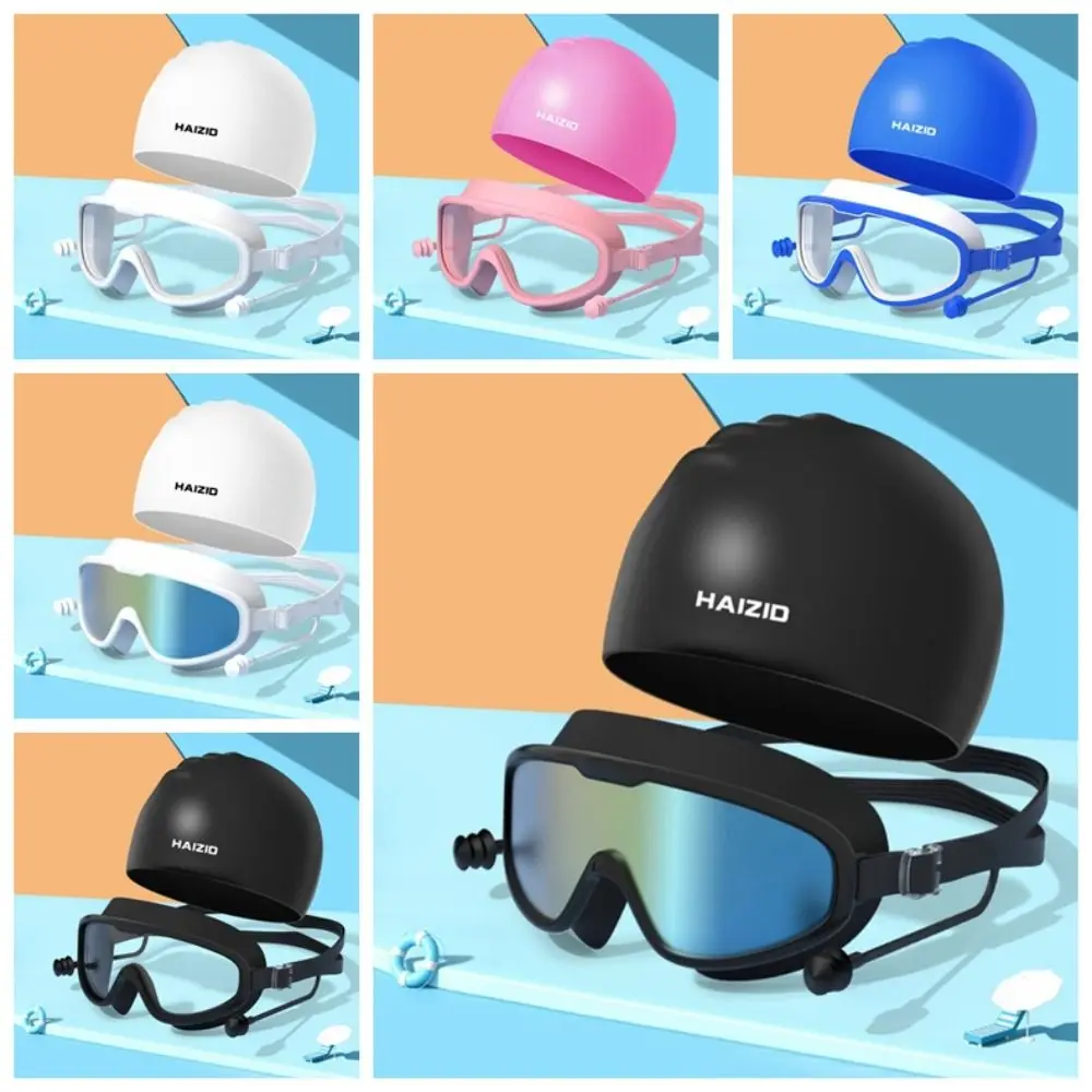 

1 комплект водонепроницаемых плавательных очков, набор ушных вкладышей, силиконовая шапочка для дайвинга HD, набор ушных вкладышей, анти-туман, анти-УФ-защита