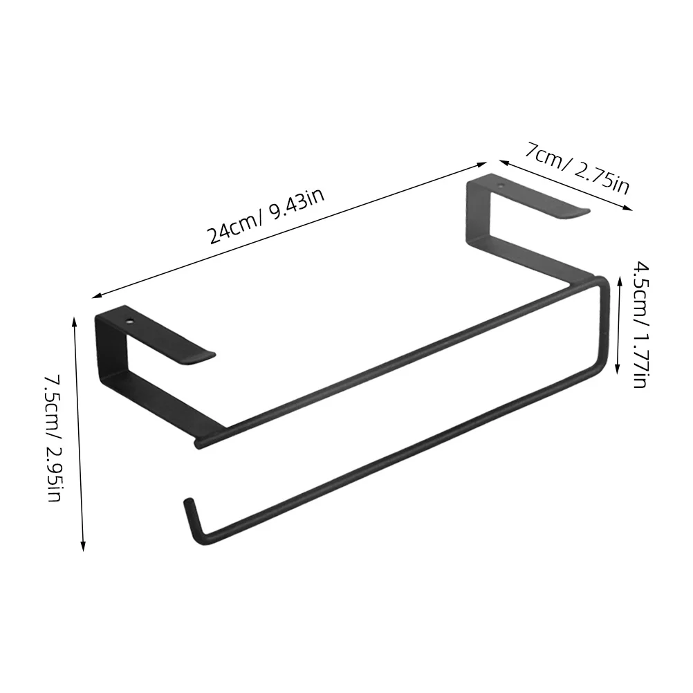 Porte-serviettes en papier mural, étagère de cuisine sous-meuble, support de rangement en fer, organisateur en forme de U, blanc, gain de place