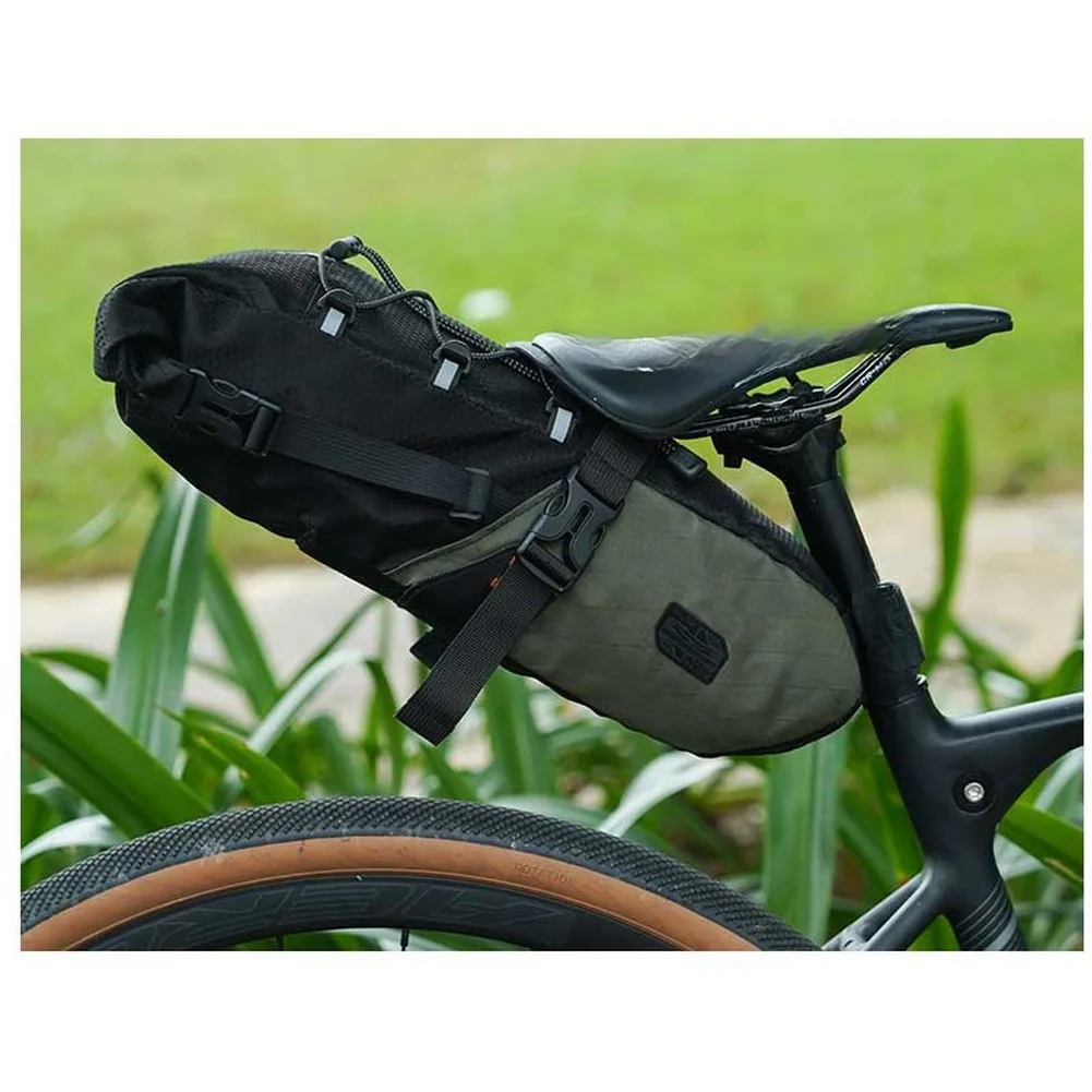 5.8L Bicycle Saddle Bag for Long Distance Cycling Tail Storage Bag with Triple Fixation Reflective Safety Features