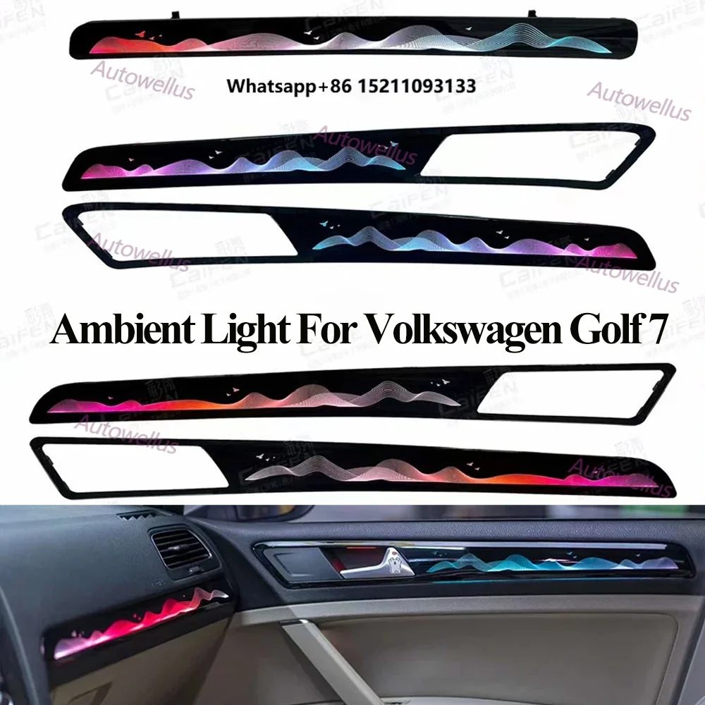

LED Car Inner Ambient Light For Golf 7 2014-2020 Dynamic Magic Color Ribbon Dynamic Scale Atmosphere Light