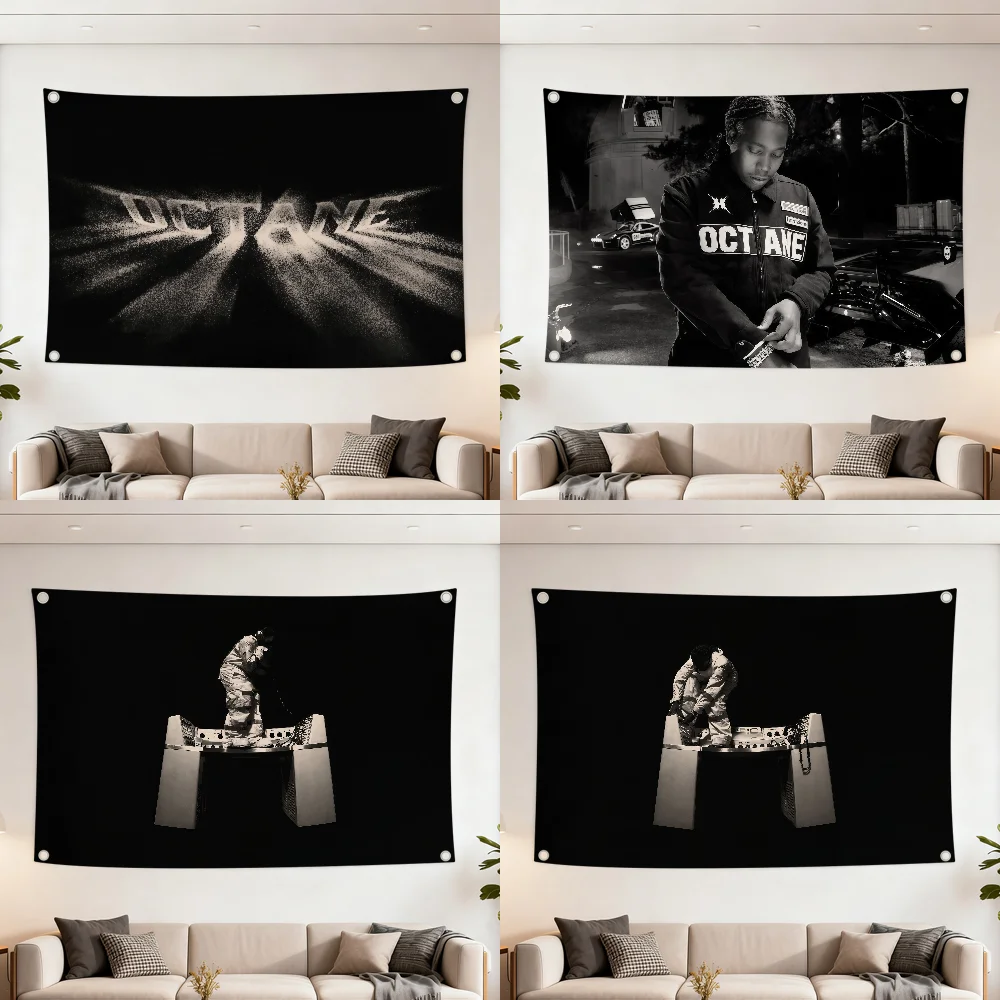 Rapper Don T-Toliver Octane Flag Decoration Outdoor Picnic Party Art Hanging Home Camping Party Banner Best Sellers