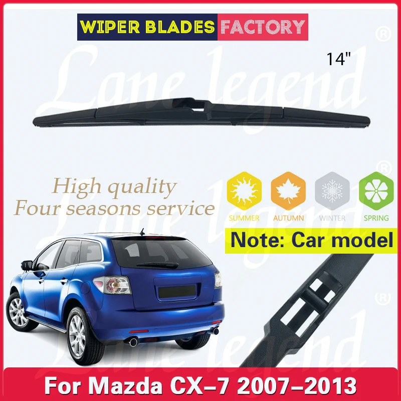 Limpador de pára-brisas traseiro para Mazda CX-7 CX7, Limpador de pára-brisas, Acessórios Automotivos, 2007, 2008, 2009, 2010, 2011, 2012, 2013, 14"