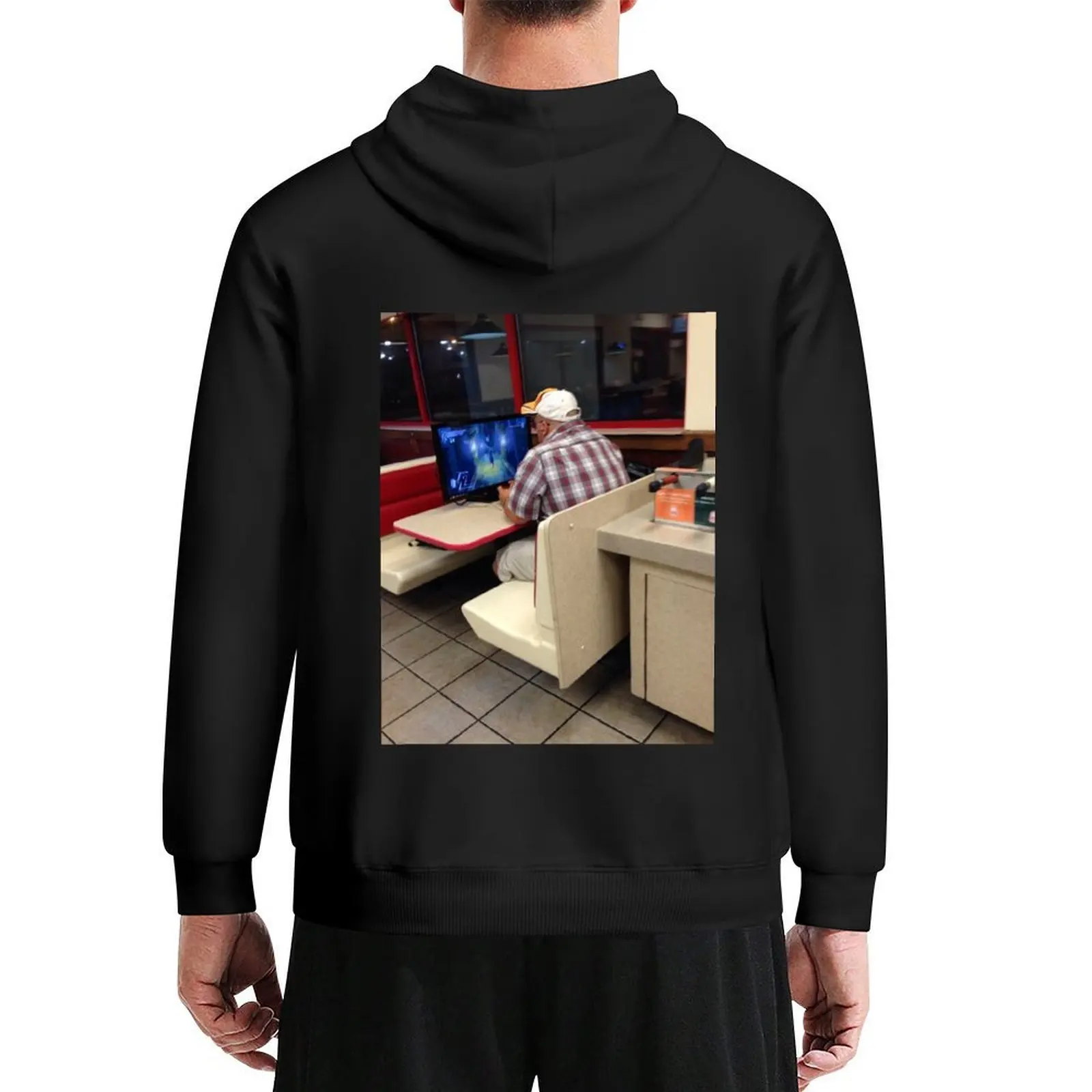 

A man plays Demon's Souls in Arbys Hoodie autumn jacket men men's coat autumn clothes blouse hoodie man