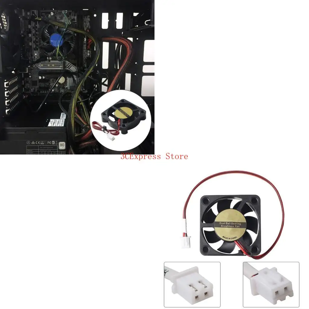 พัดลมระบายความร้อน 24V 4010 ขนาดกะทัดรัดสำหรับการปรับปรุงความเสถียรของอุปกรณ์ลูกปืนคู่ลูกปืน