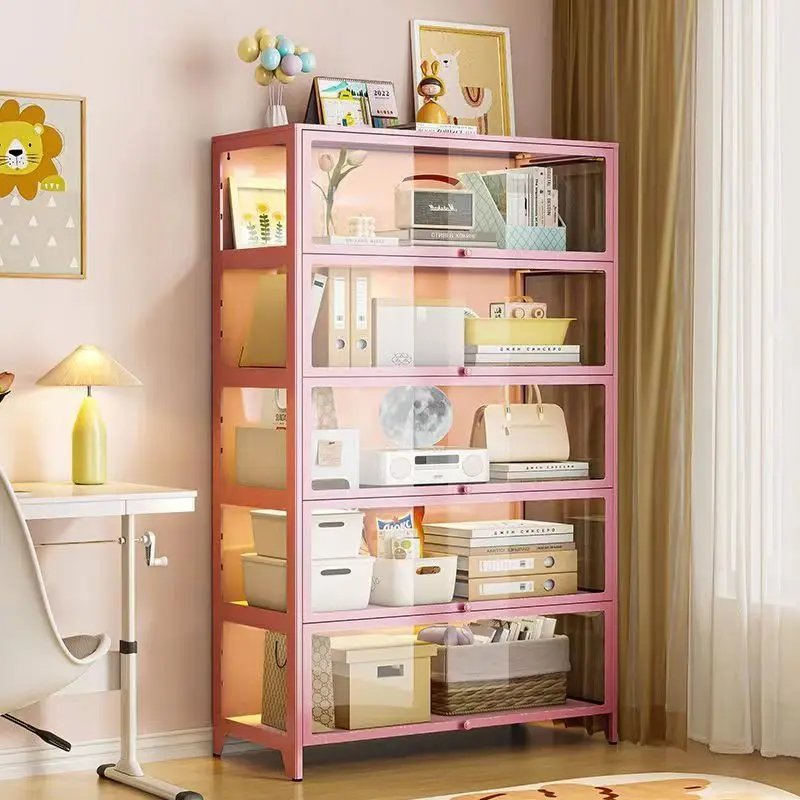 

Toy cabinet Iron display cabinet Transparent figure cabinet Glass door Household dustproof Lego model display Storage