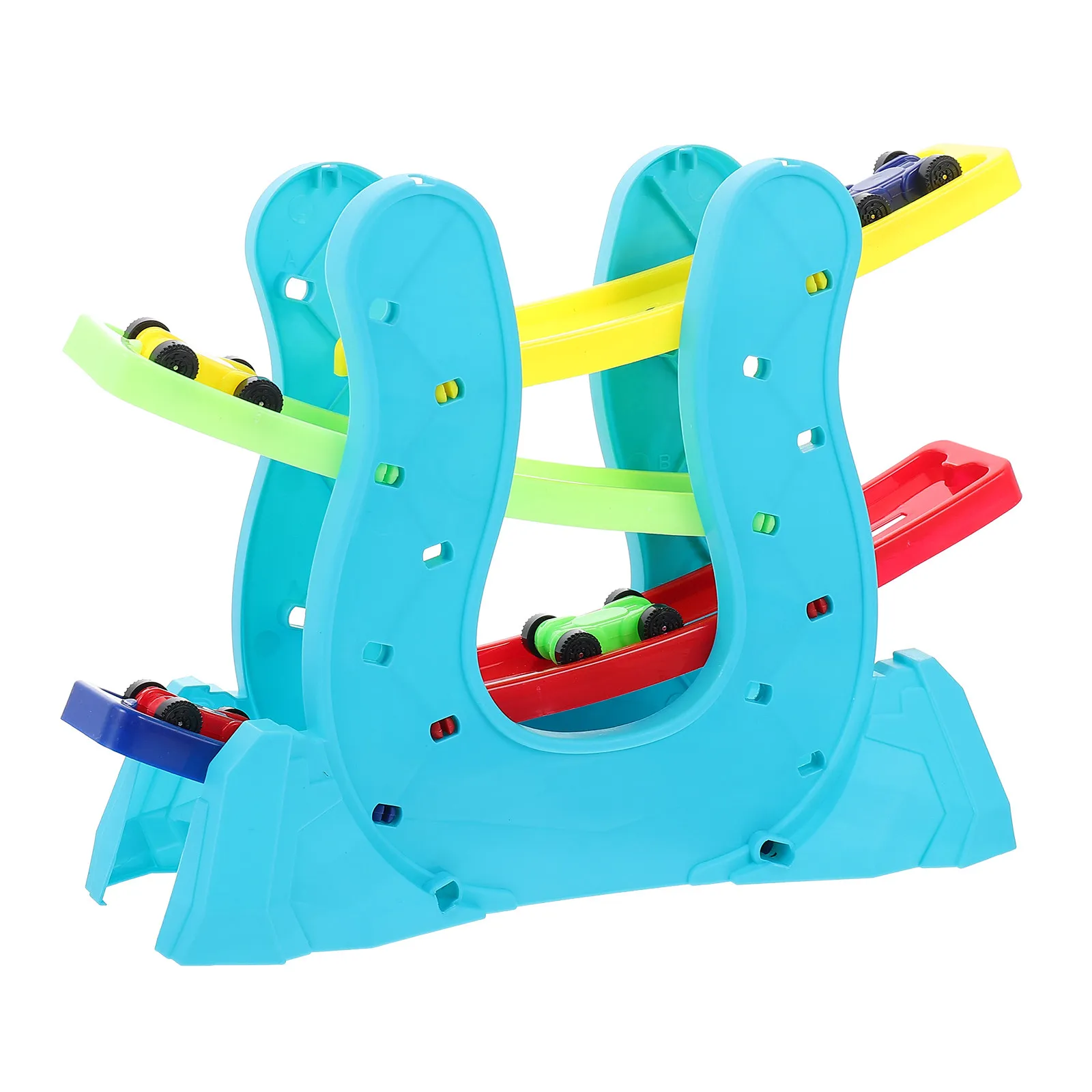 Race Track Assembly Plastic Sliding Car for Toddlers Indoor Car Game Early Learning Educational Gift Toddler Race Track