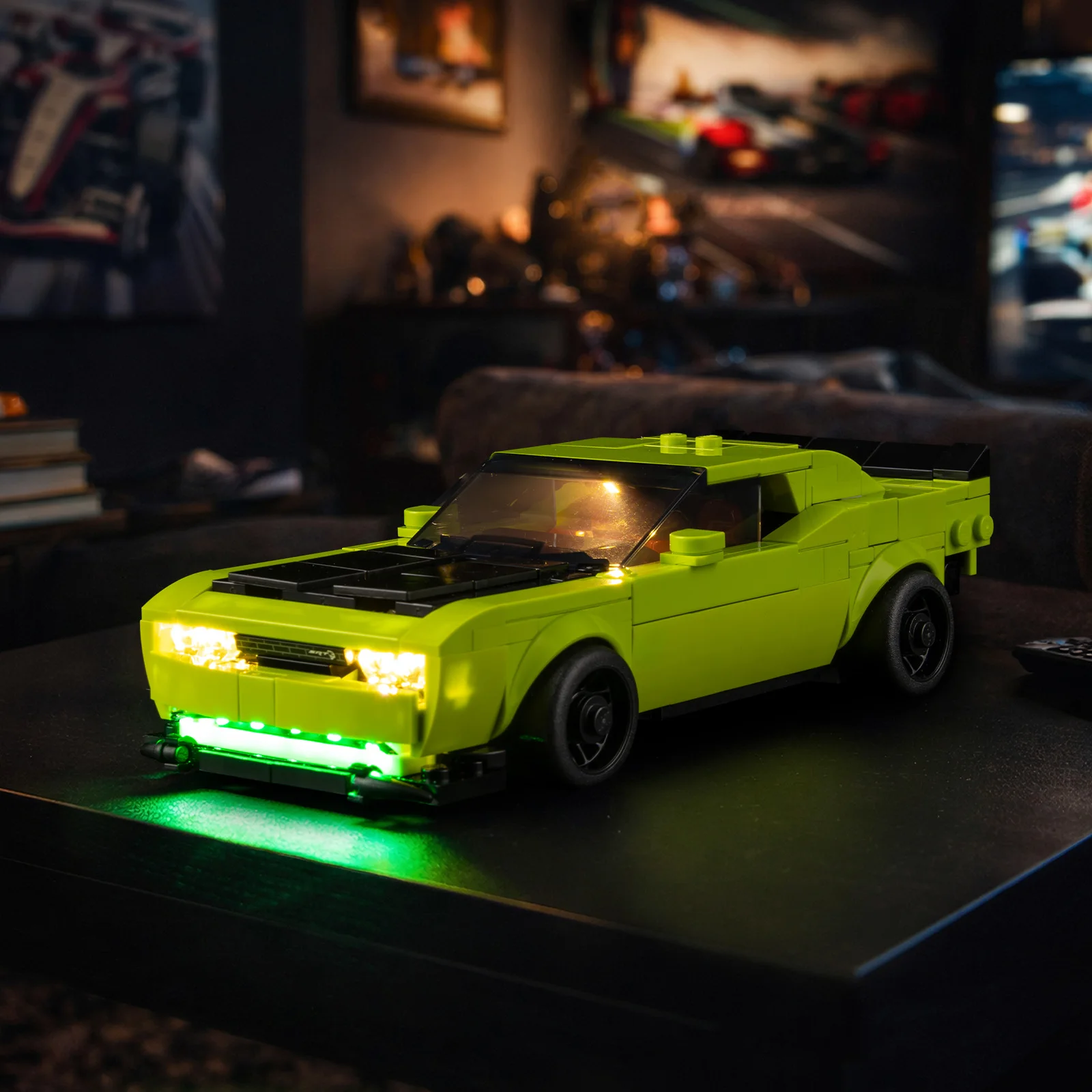 LED Light Set Suitable for LEGO Dodge Challenger SRT Hellcat Sports Car #77237 Building Blocks