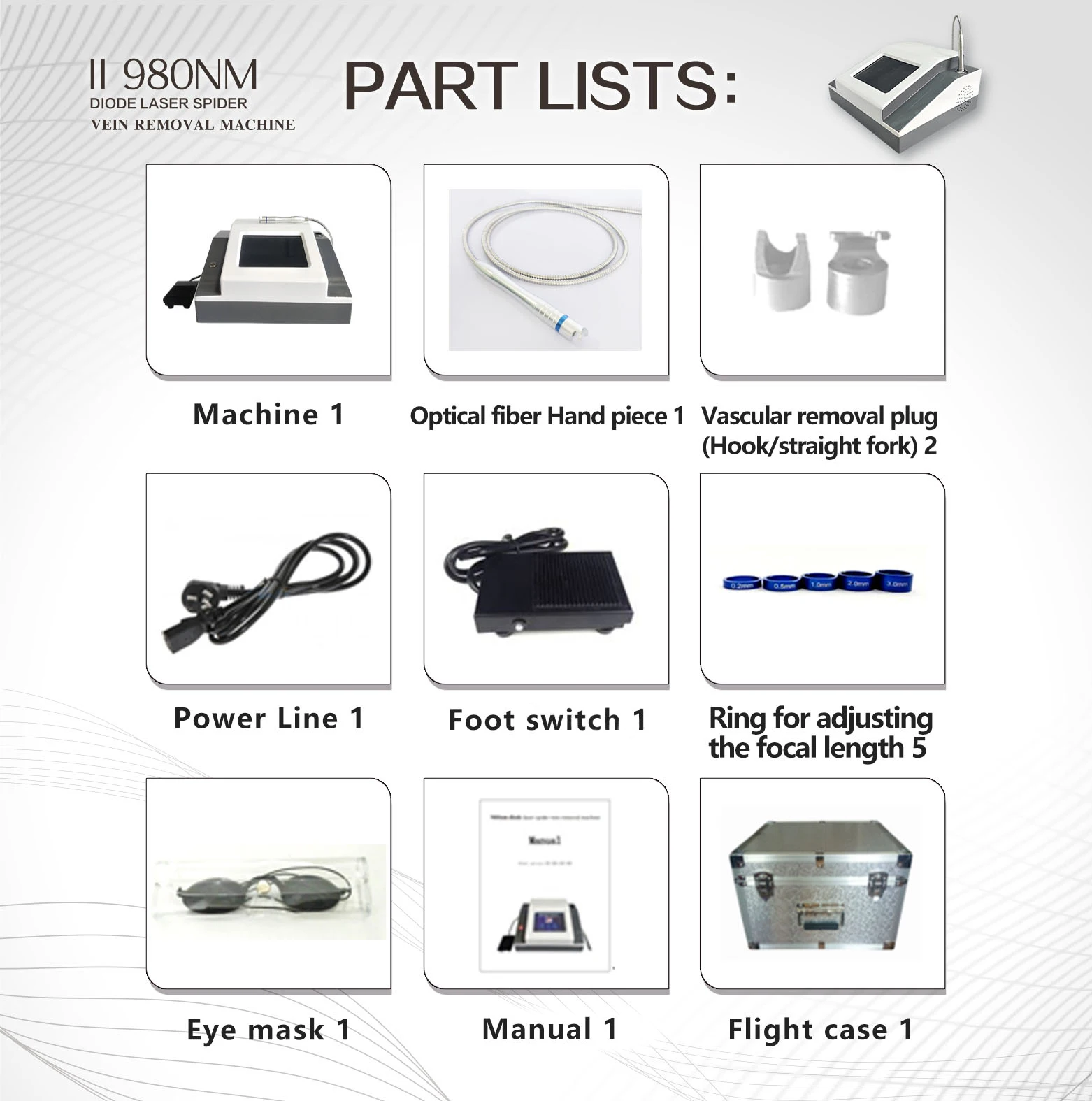 Chinese Factories Promote 980nm Laser Varicose Vein Surgery Laser Machine For Vein Removal Beauty Equipment - view 5