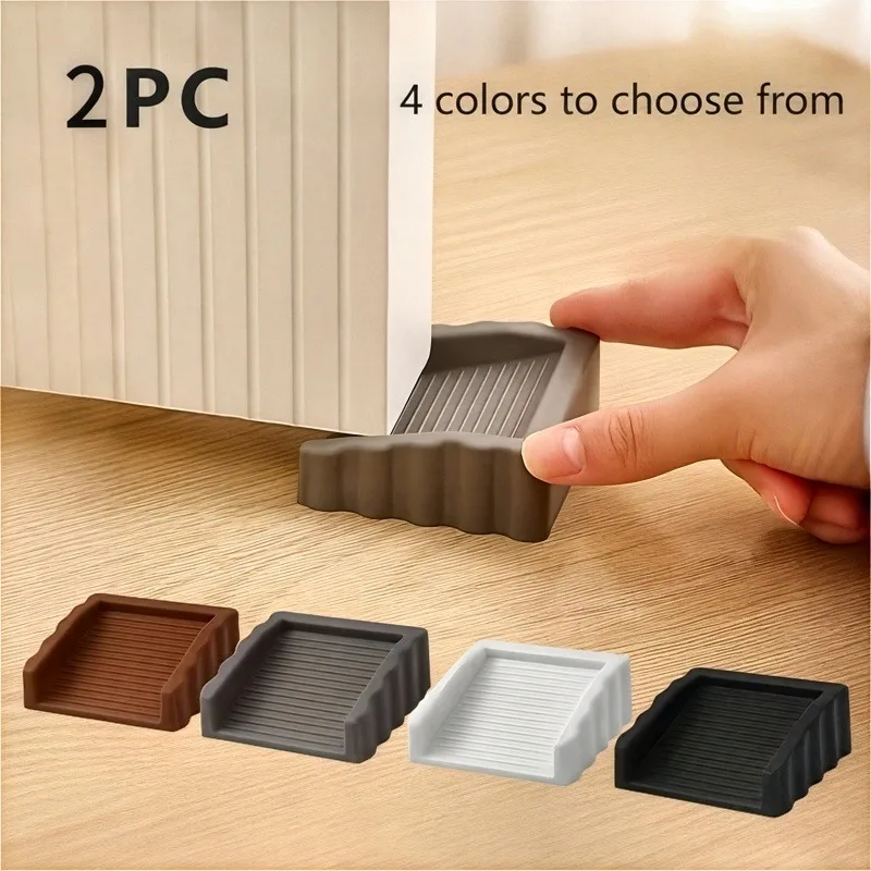 2-pack Creative Windproof Door Stopper, Plastic Frosted Surface Wedge, Safety Door Blocker, Anti-Collision Door Catch