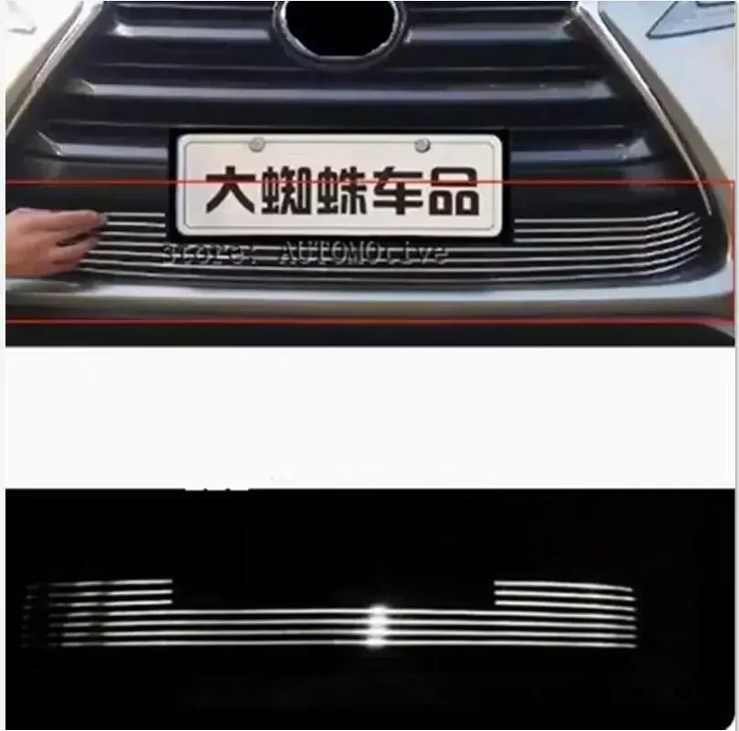 

2014-2017 for Lexus NX Quality Stainless steel Car front bumper Mesh Grille Around Trim Racing Grills