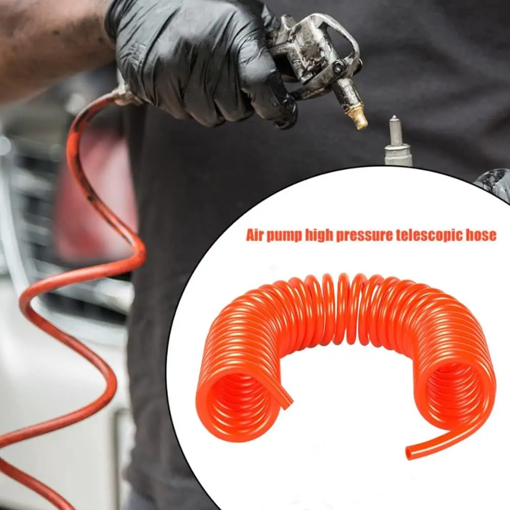 أداة زنبركية قابلة للتطوير مرنة من البولي يوريثان خرطوم ضاغط الهواء PU متعدد الألوان خرطوم أداة الهواء PU أنبوب الهواء الارتداد